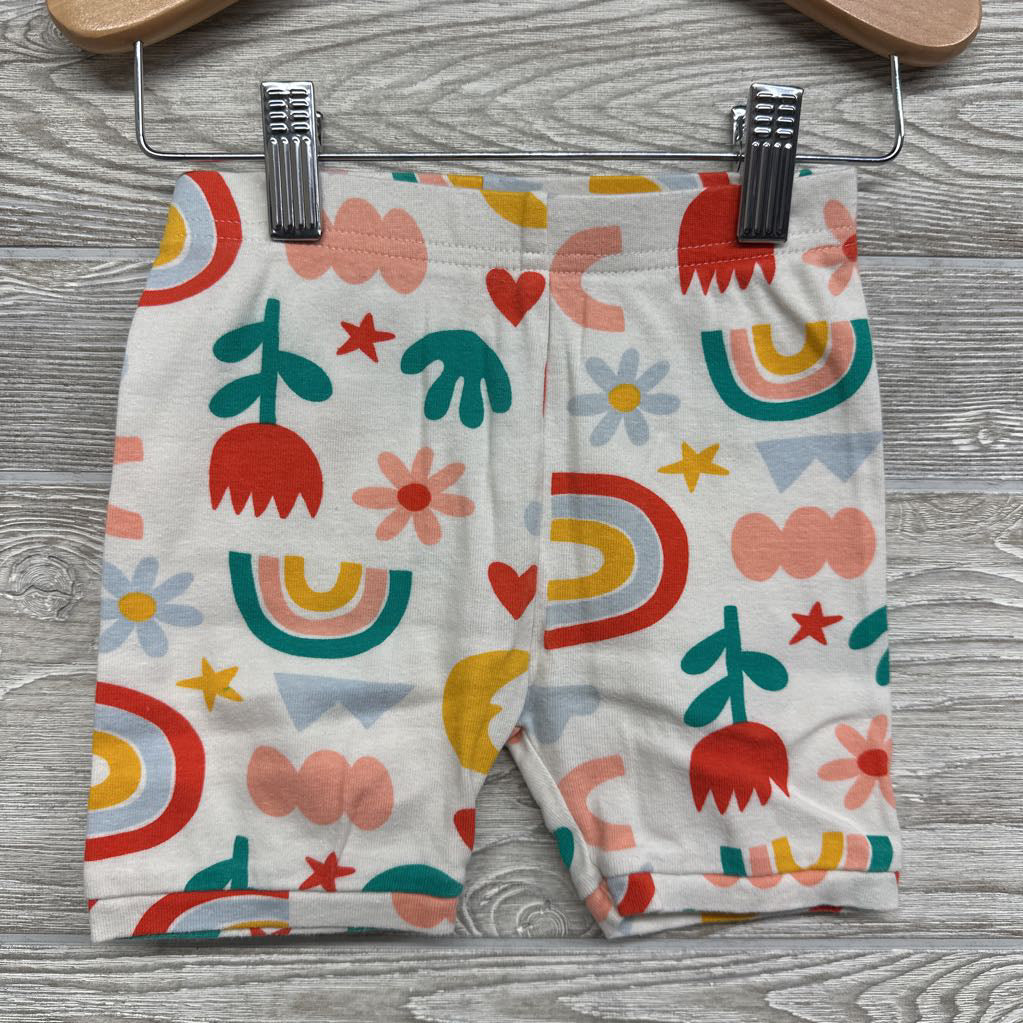 2 Pc PJs Flowers Rainbows 4T