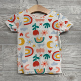 2 Pc PJs Flowers Rainbows 4T
