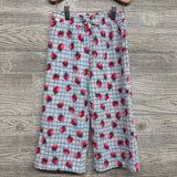 Textured Wide Leg Pants Strawberries 4T