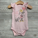 2 Pk Flutter Sleeve Bodysuits Minnie Mouse Dots 12M