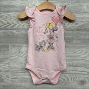 2 Pk Flutter Sleeve Bodysuits Minnie Mouse Dots 12M