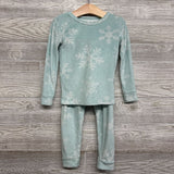 2 Pc LS Cozy PJs Snowflakes 4