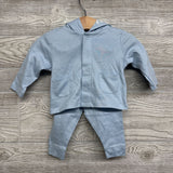 LS Snap Up Shirt W/ Hood & Pants 0-3M