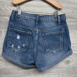 Distressed Denim Shorts Cuffed 12-13