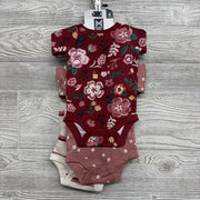 NEW 3 Pk LS Bodysuits Flowers Stripes NB