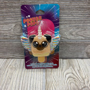NEW Pucker Pops Vanilla Frosting Flavored Lip Gloss Pug Unicorn