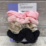 NEW 5 Pk Textured Scrunchies
