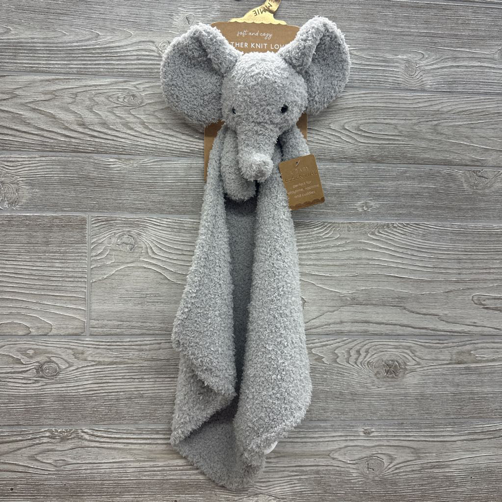 NEW Soft And Cozy Feather Knit Lovey Elephant