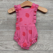 Ribbed Bib Romper Strawberries 0-3m