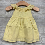 Linen Dress Eyelet Collar 0-3M