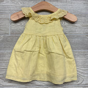 Linen Dress Eyelet Collar 0-3M