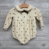 LS Plush Bodysuit Bows 6-9M
