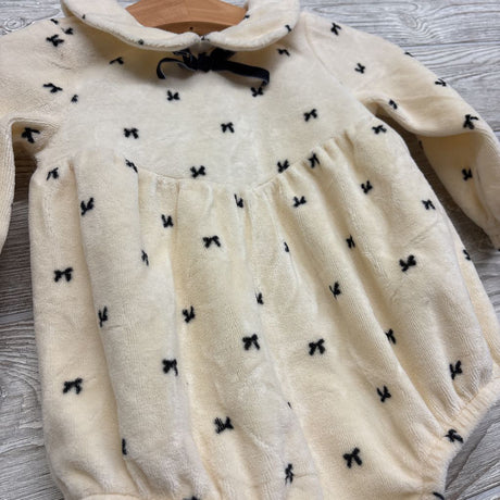 LS Plush Bodysuit Bows 6-9M
