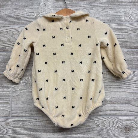 LS Plush Bodysuit Bows 6-9M