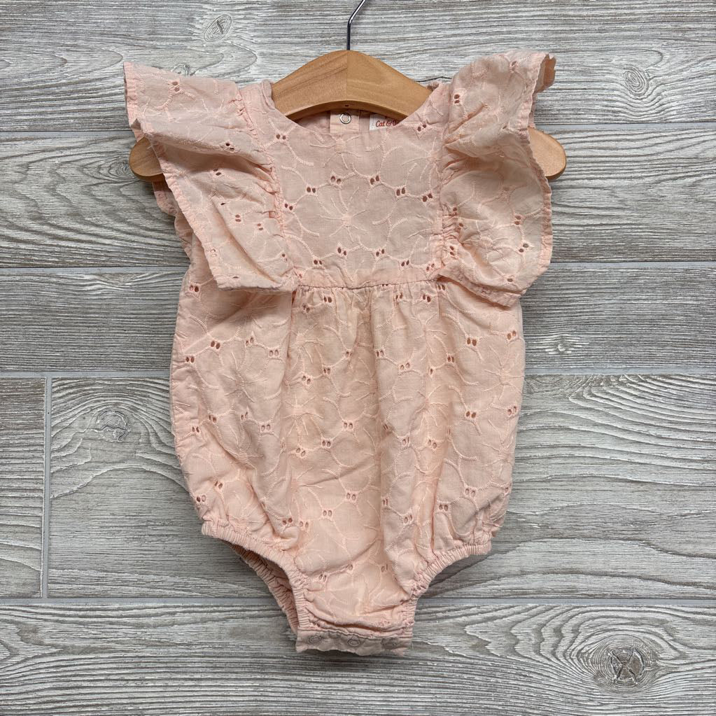 Eyelet Romper Ruffles 12M