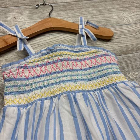Smocked Tiered Dress Stripes 2t
