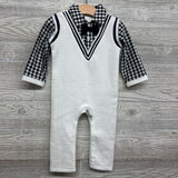 Textured Outfit W/ Gingham Shirt 12-18M