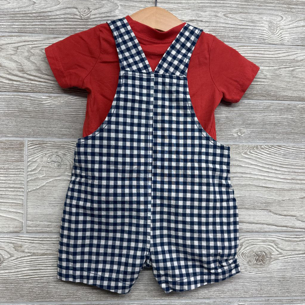 Gingham Shortalls & Shirt 12M