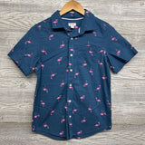 Button Up SS Shirt Flamingos 12