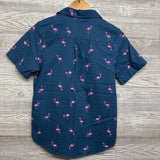 Button Up SS Shirt Flamingos 12