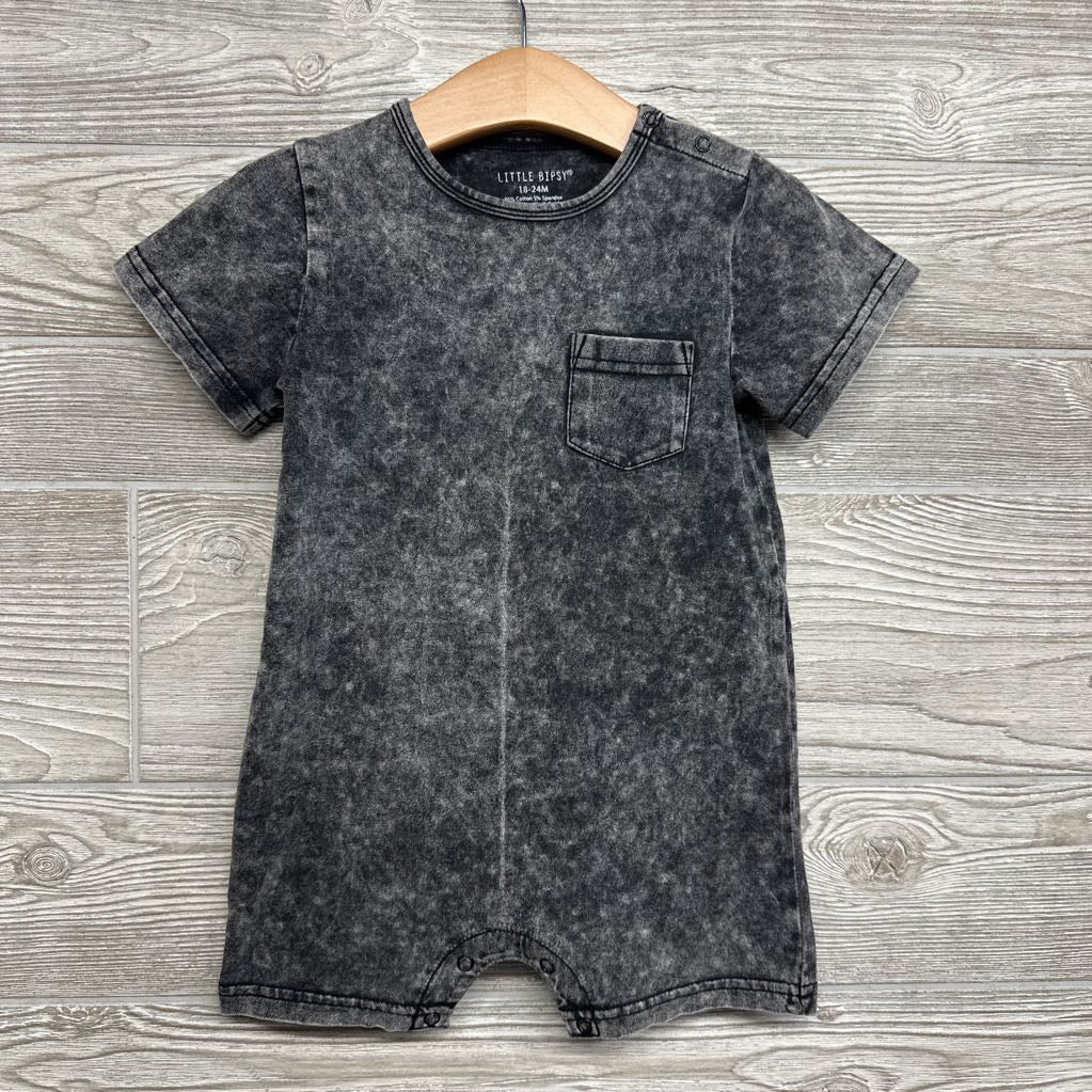 Weathered Pocket Shorty Romper 18-24M