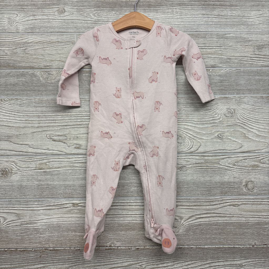 Waffle Knit Sleeper Pigs 9M