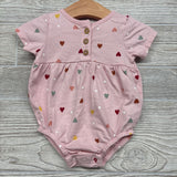 Bubble Romper Hearts 3-6M