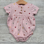 Bubble Romper Hearts 3-6M