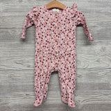 Ribbed Outfit Hearts Ruffles 3-6M
