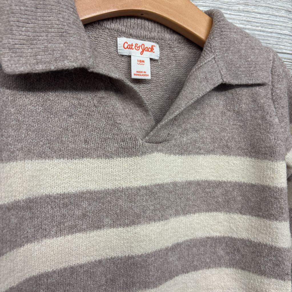 V Neck Sweater Stripes 18M