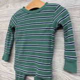 2 Pc LS Waffle Knit PJs Stripes 18M