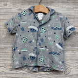2 Pc Button Up PJs Aliens 12M