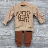 Crewneck Auntie's Little Bestie & Harem Joggers 3-6M