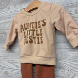 Crewneck Auntie's Little Bestie & Harem Joggers 3-6M