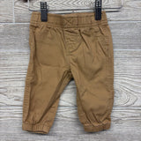 LS Plaid Button Up Bodysuit & Pull On Joggers 6M