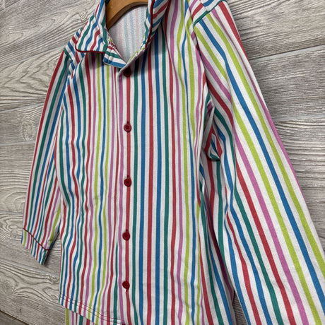 2 Pc LS Button Up PJs Stripes 7-8 *