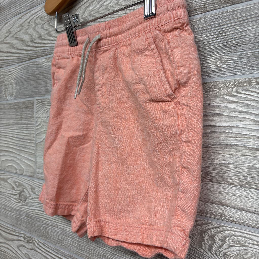 Pull On Drawstring Linen Blend Shorts 4T