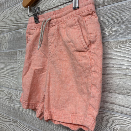 Pull On Drawstring Linen Blend Shorts 4T