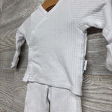 LS Pointelle Side Snap Shirt & Footed Pants 0-3M