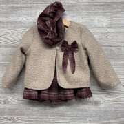 NEW Faux Fur Jacket, Plaid Skirt & Plaid Hat 18-24M