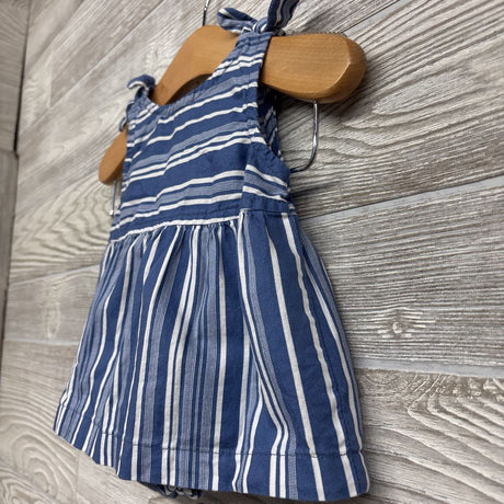 Bow Strap Tank Top & Ruffle Trim Shorts Stripes 6M