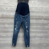 Full Panel Ripped Skinny Jeans Large