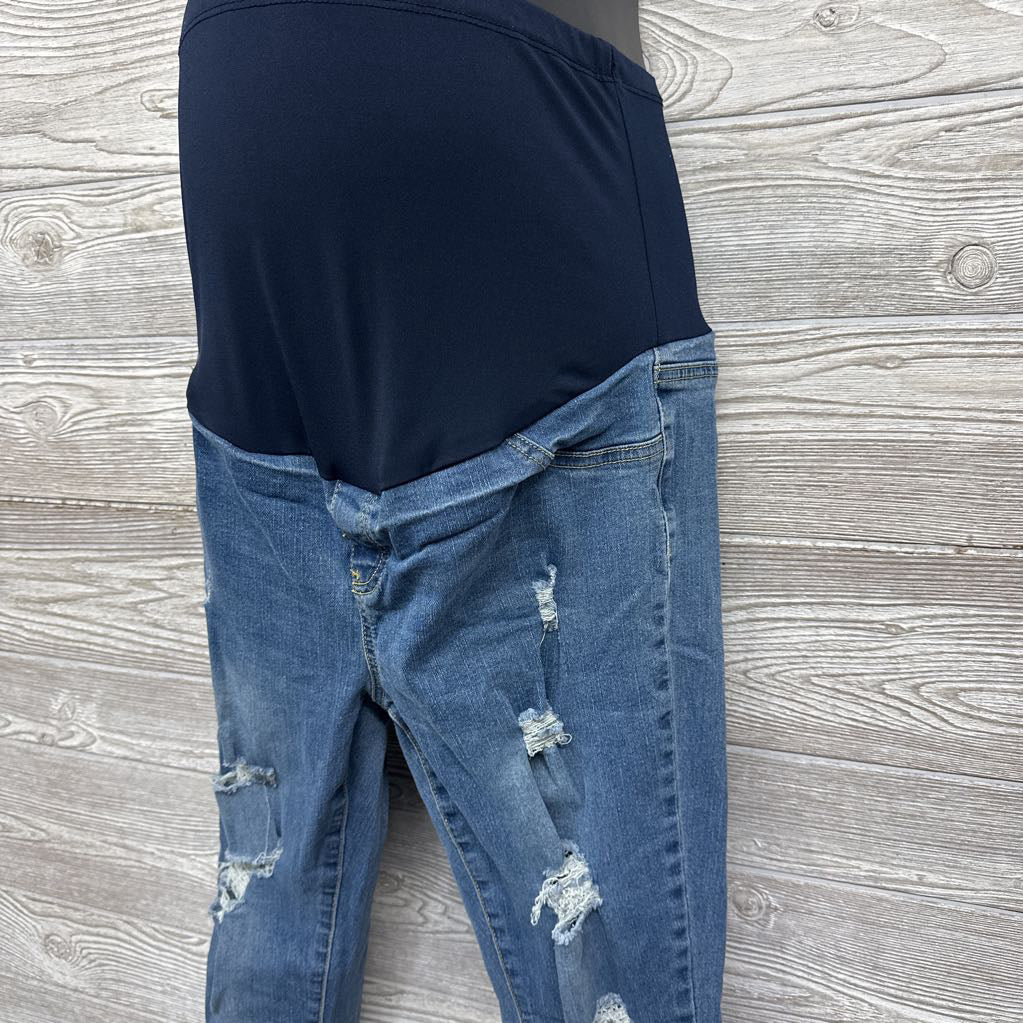 Full Panel Ripped Skinny Jeans Large