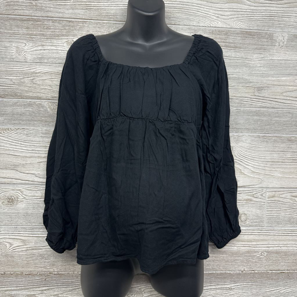 Square Neck Smocked Shirt Medium