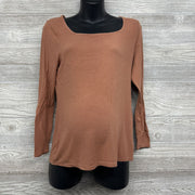 Square Neck Ribbed LS Shirt Large