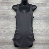 Rouched Ribbed Tank Top Large