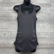Rouched Ribbed Tank Top Large