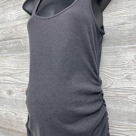 Rouched Ribbed Tank Top Large