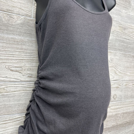 Rouched Ribbed Tank Top Large