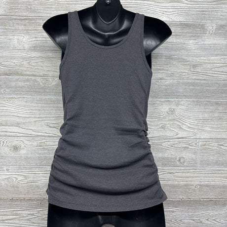 Rouched Ribbed Tank Top Large